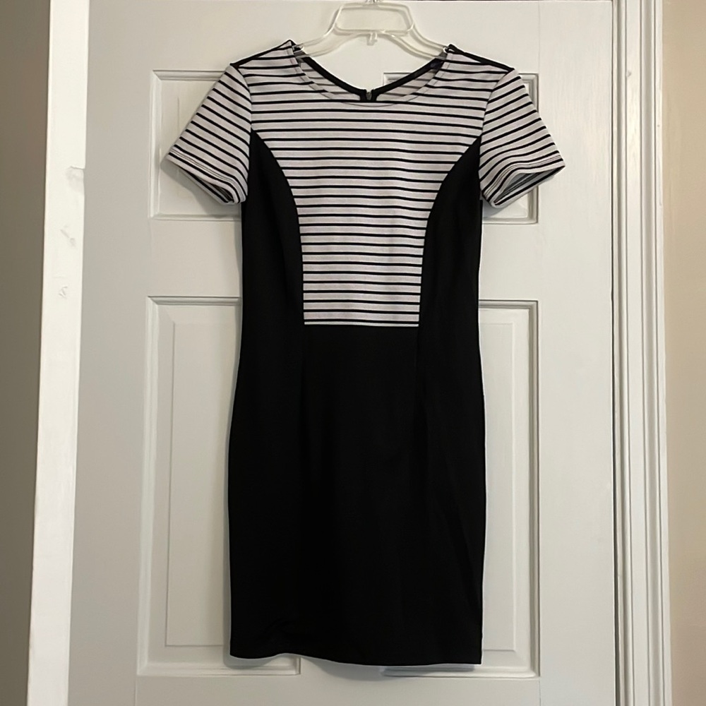 Black & White Fitted Dress
